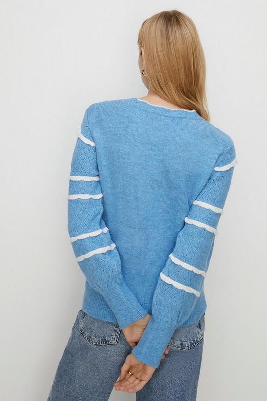 Oasis Pointelle Stitch Sleeve Tipped Cosy Jumper 3