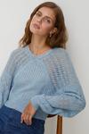 Oasis Rib Pointelle Lofty Soft Touch Batwing Jumper thumbnail 2