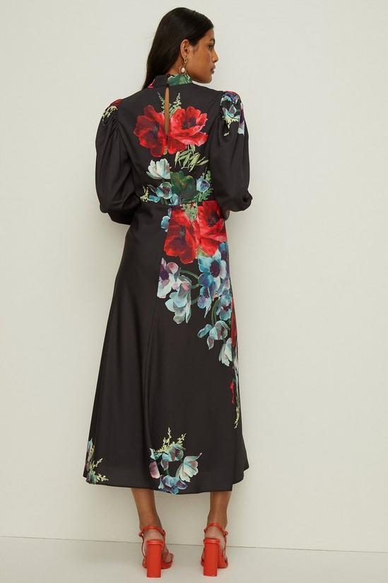 Oasis Statement Floral Empire Seam Midi Dress 3