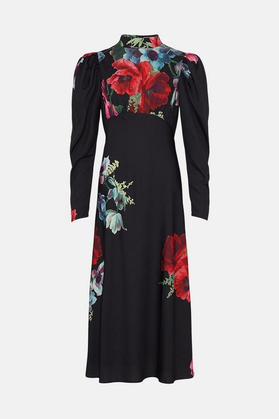 Oasis Statement Floral Empire Seam Midi Dress 4
