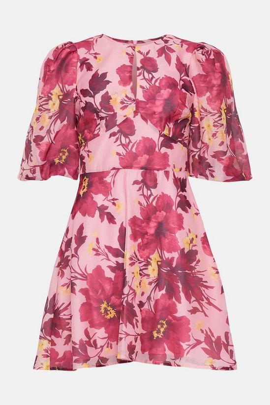 Oasis Lyanna Floral Organza Keyhole Mini Dress 4