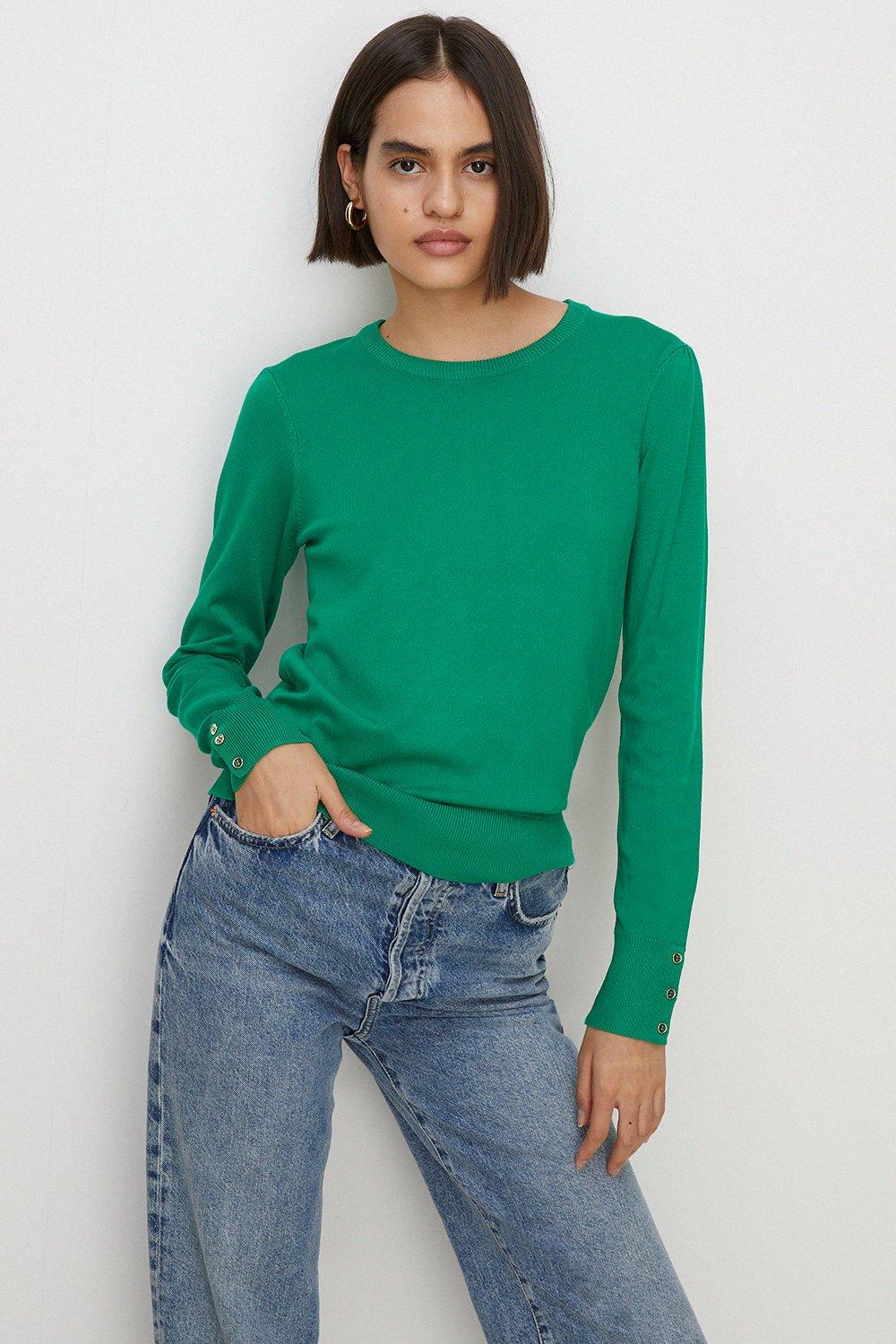 Petite Knitted Crew Jumper