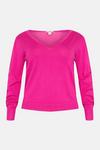 Oasis Plus Size Knitted V Neck Jumper thumbnail 4