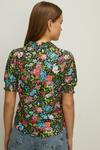 Oasis Slinky Jersey Floral Shirred Cuff Shirt thumbnail 3