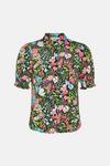 Oasis Slinky Jersey Floral Shirred Cuff Shirt thumbnail 4