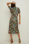 Oasis Slinky Jersey Floral Shirred Cuff Midi Dress thumbnail 3