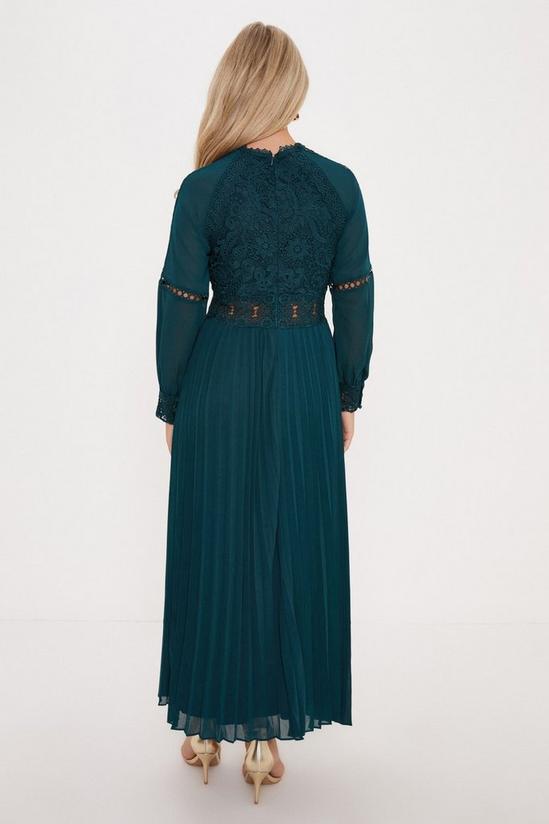 Oasis Premium Lace Pleated Midi Dress 3