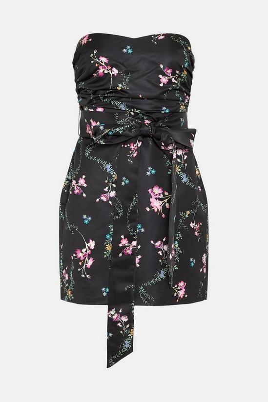 Oasis Ditsy Floral Bandeau Bow Mini Dress 4