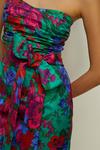 Oasis Floral Printed Satin Bandeau Bow Mini Dress thumbnail 3