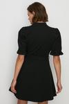 Oasis Premium Ponte Ruffle Detail Belted Mini Dress thumbnail 3