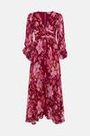 Oasis Lyanna Floral Chiffon Button Maxi Dress thumbnail 4