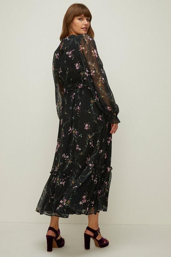 Oasis Plus Size Floral Chiffon Dress 3