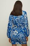 Oasis Petite Textured Floral Tie Front Mini Dress thumbnail 3