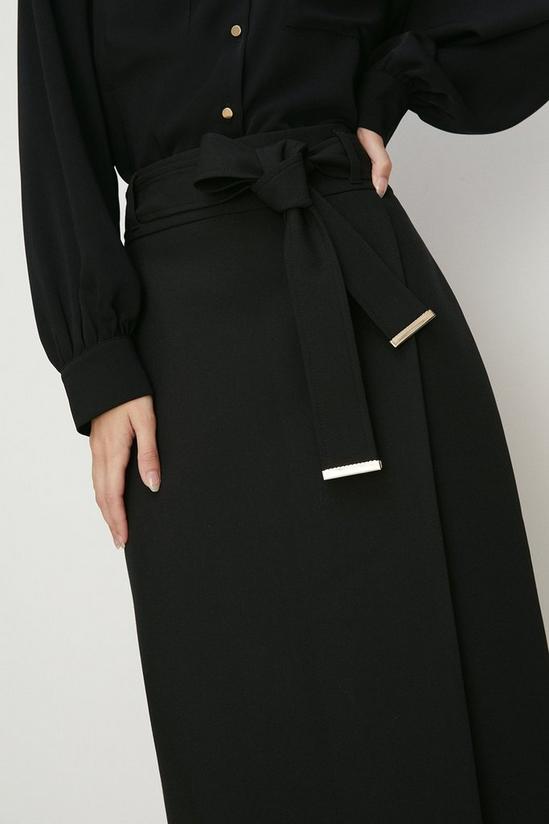 Oasis Premium Belted Wrap Over Midi Skirt 2