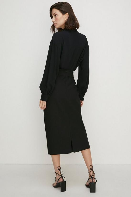 Oasis Premium Belted Wrap Over Midi Skirt 3