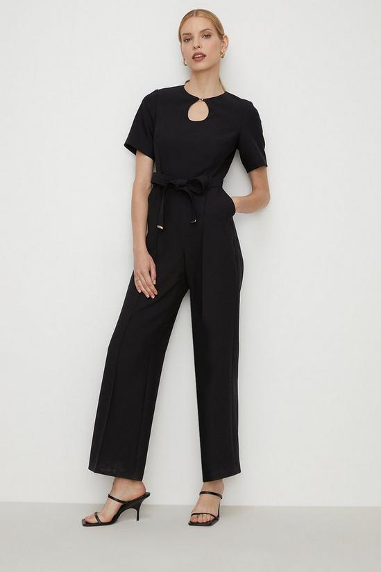 Oasis Premium Tailored Stretch Belted Jumpsuit 1