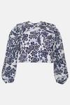 Oasis Curve Floral Woven Mix Frill Detail Sweatshirt thumbnail 4