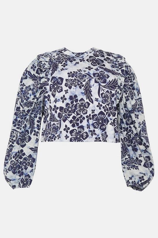 Oasis Curve Floral Woven Mix Frill Detail Sweatshirt 4