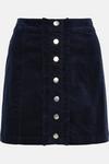 Oasis Velvet Frill Placket Mini Skirt thumbnail 4