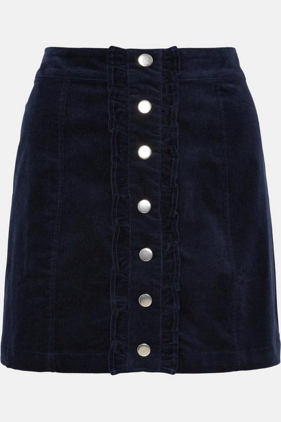 Oasis Velvet Frill Placket Mini Skirt 4