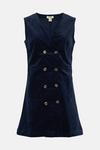 Oasis Velvet Wrap Button Detail Dress thumbnail 4