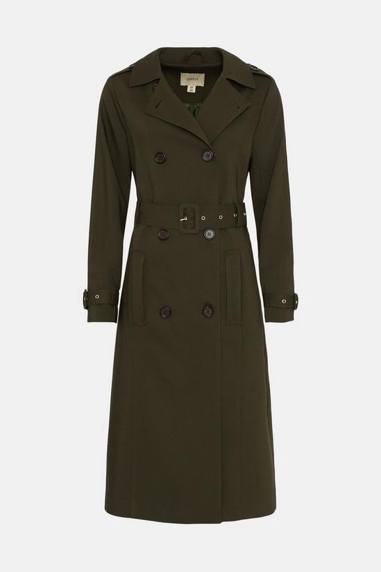 Oasis Petite Double Breasted Belted Trench Coat 4