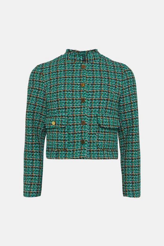 Oasis Petite Tweed Pocket Detail Jacket 4