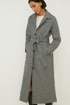 Oasis Houndstooth Check Belted Coat thumbnail 2
