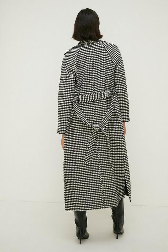 Oasis Houndstooth Check Belted Coat 3