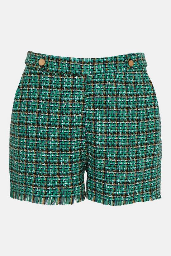 Oasis Plus Size Tweed Button Detail Shorts 4