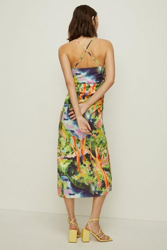 Oasis Rose Dufton Landscape Printed Ruched Dress 3