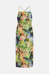 Oasis Rose Dufton Landscape Printed Ruched Dress thumbnail 4