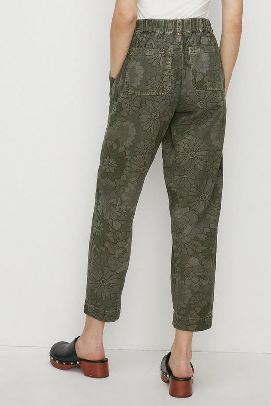 Oasis Floral Printed Canvas Utility Trouser 3