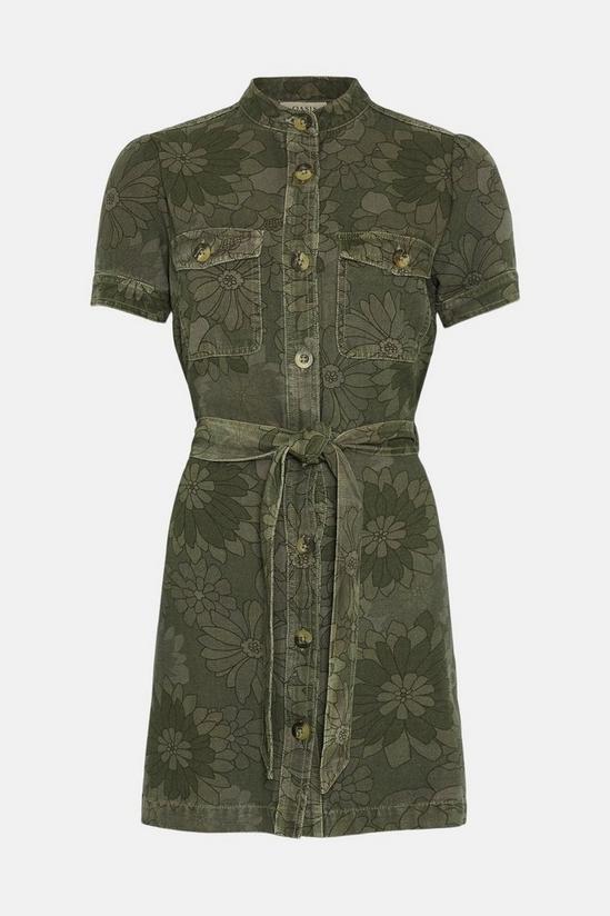 Oasis Floral Printed Canvas Utility Dress 4