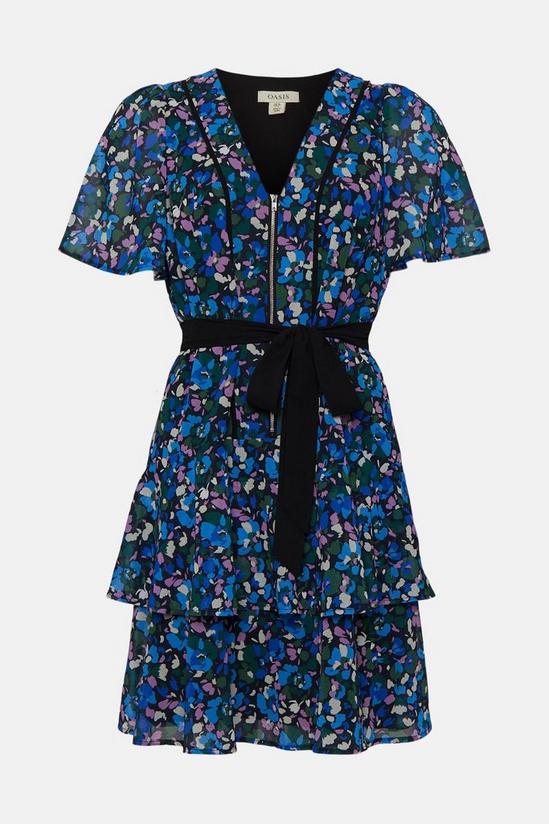 Oasis Busy Floral Zip Front Skater Dress 4