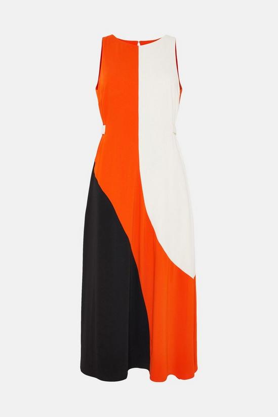 Oasis Premium Soft Tailored Colour Block Midi Dress 4