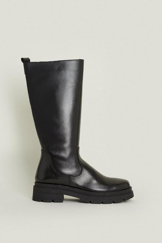 Oasis Leather Knee High Chunky Boots 2