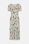 Oasis Floral Tie Front Crinkle Midi Dress thumbnail 4