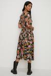 Oasis Floral Mesh Shirred Bodice Midi Dress thumbnail 3