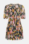 Oasis Floral Mesh Shirred Bodice Mini Dress thumbnail 4