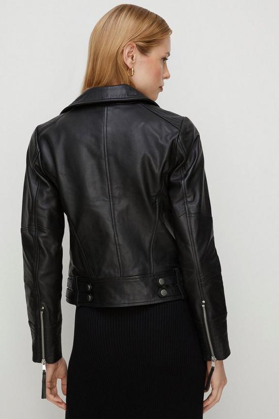 Oasis Leather Detail Biker Jacket 3