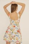 Oasis Floral Print Bodice Pleat Mini Dress thumbnail 3