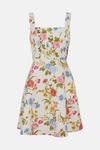 Oasis Floral Print Bodice Pleat Mini Dress thumbnail 4