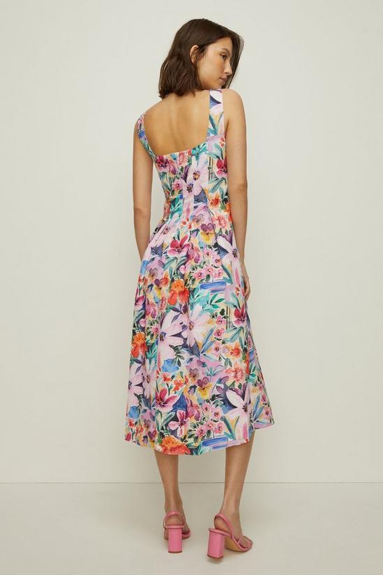 Oasis Rose Dufton Floral Bodice Midi Dress 3