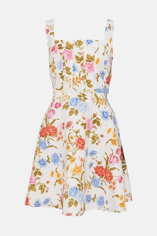 Oasis Floral Print Bodice Pleat Midi Dress 4