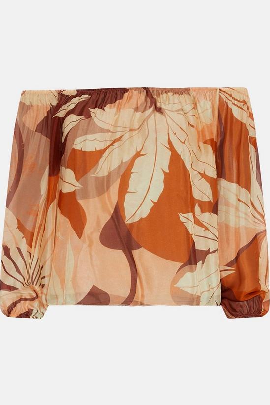 Oasis Rachel Stevens Viscose Silk Palm Print Top 4