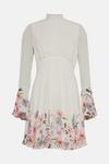 Oasis Rose Dufton Floral Flute Sleeve Mini Dress thumbnail 4