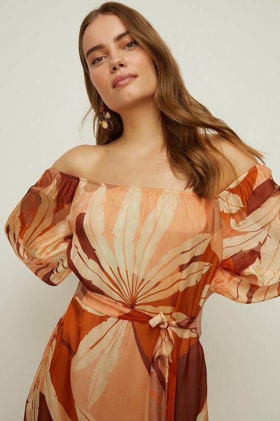 Oasis Rachel Stevens Viscose Silk Palm Print Dress 2