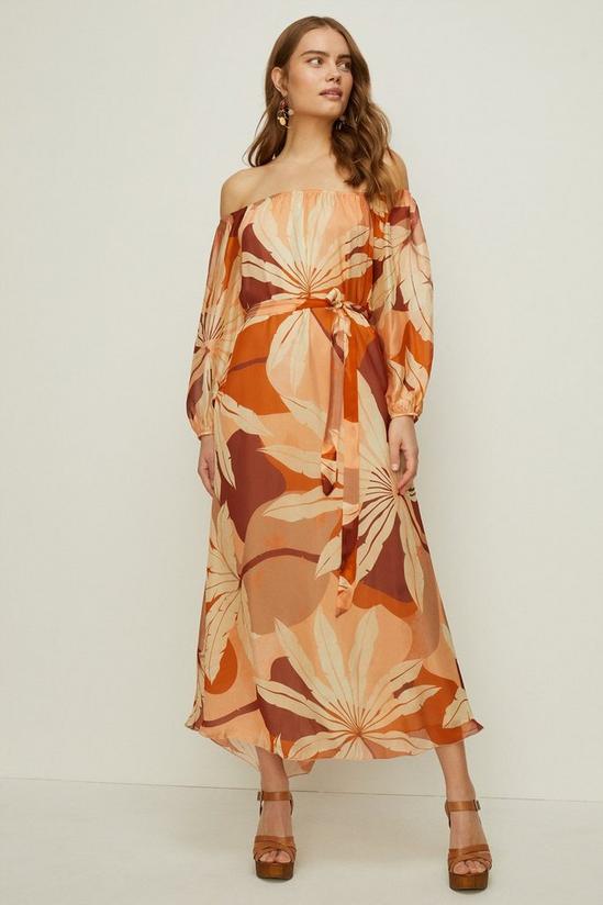 Oasis Rachel Stevens Viscose Silk Palm Print Dress 3