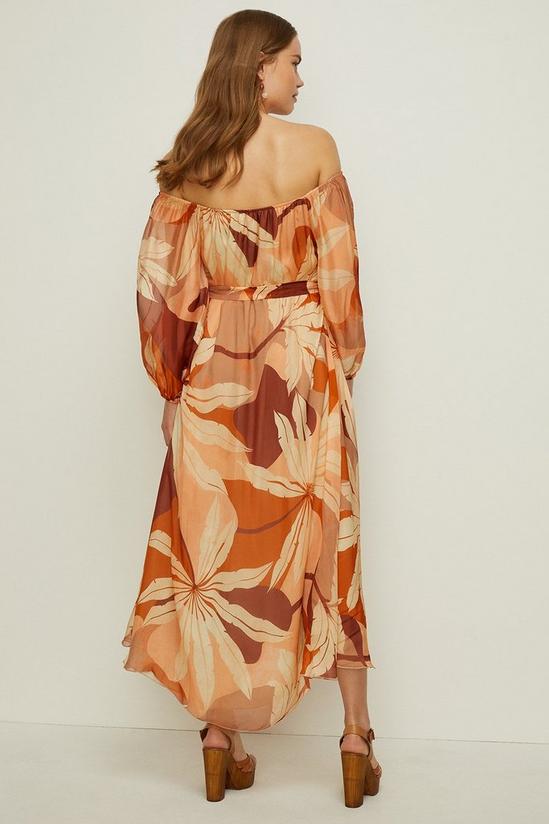 Oasis Rachel Stevens Viscose Silk Palm Print Dress 4
